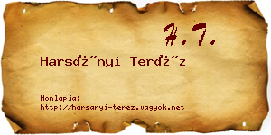 Harsányi Teréz névjegykártya